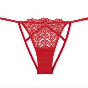 VICTORIA'S SECRET Dream Angels Sweetheart Lace Ouvert Bikini Panty